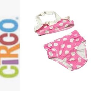 👙 Baby Pink Polka Dot Circo 2 Piece Swimsuit